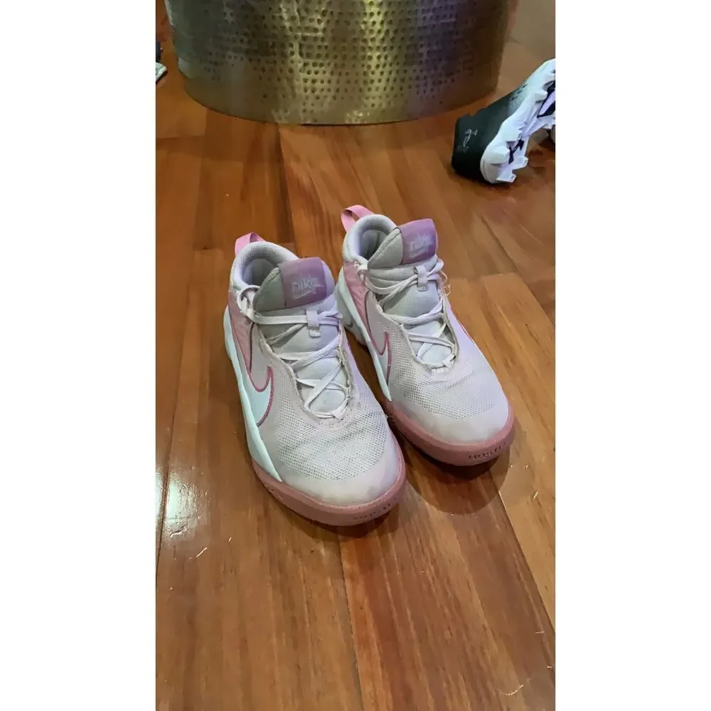 Nike Women's Athletic Sneakers US 4Y Pink White Hustle